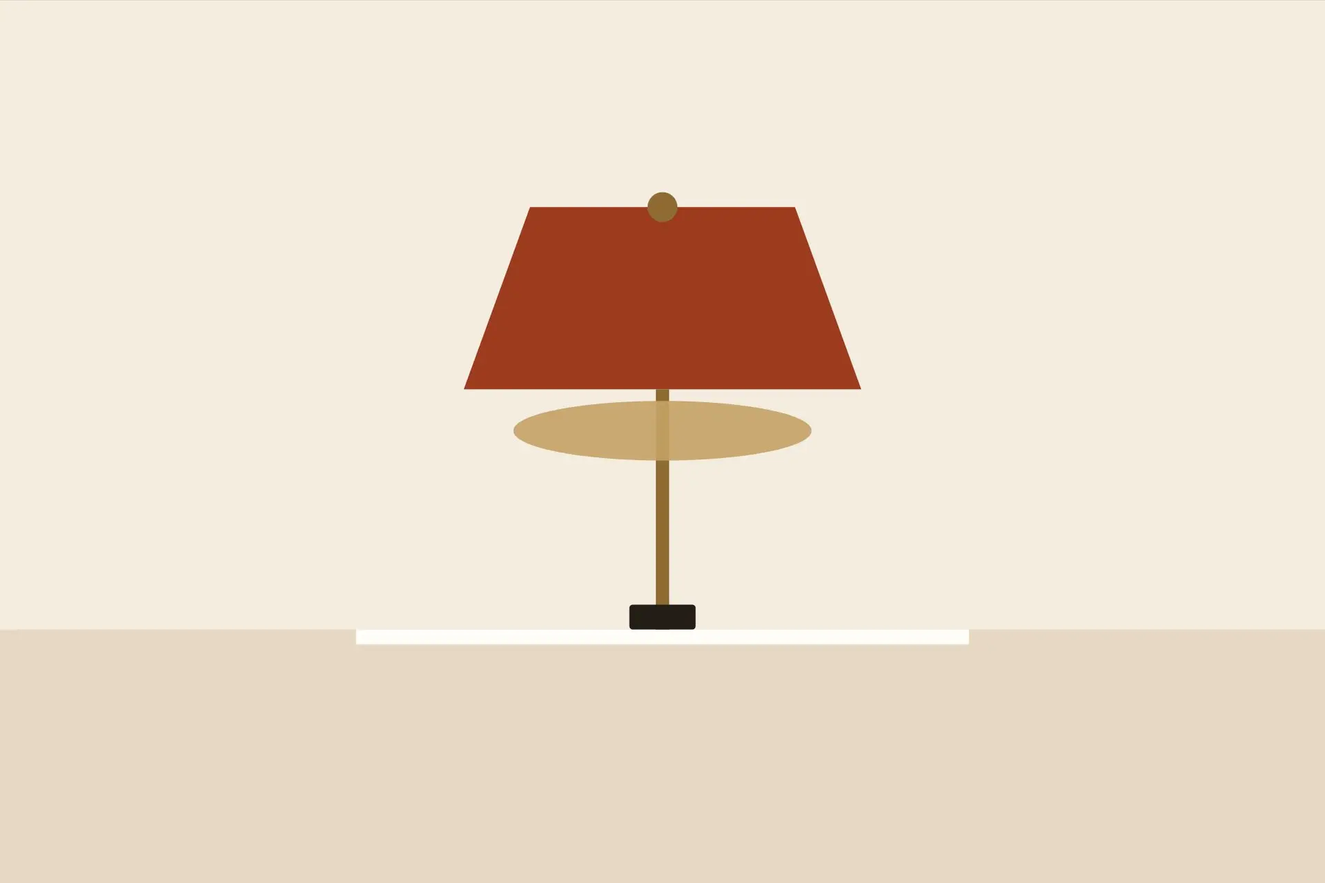 Lampe de table en laiton brossé et verre opalin